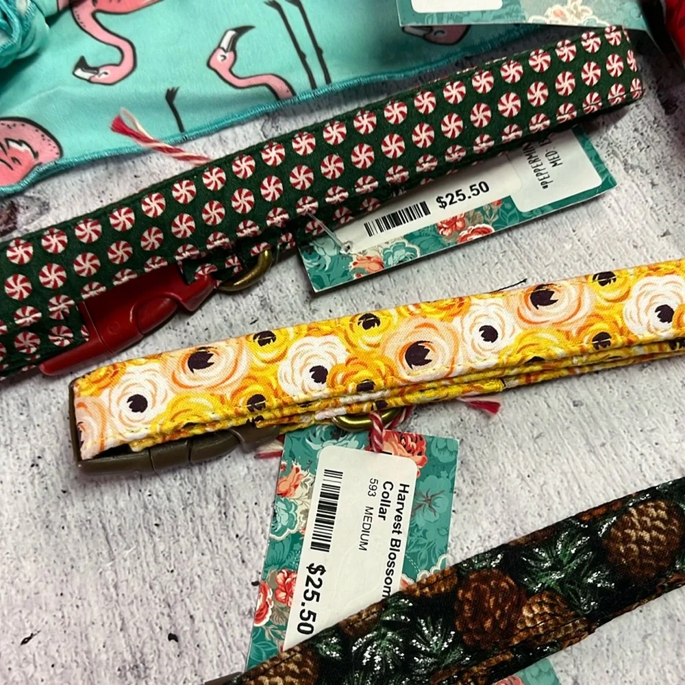 NWT Lot of 8 Medium Size Dog Bandanas & Collars